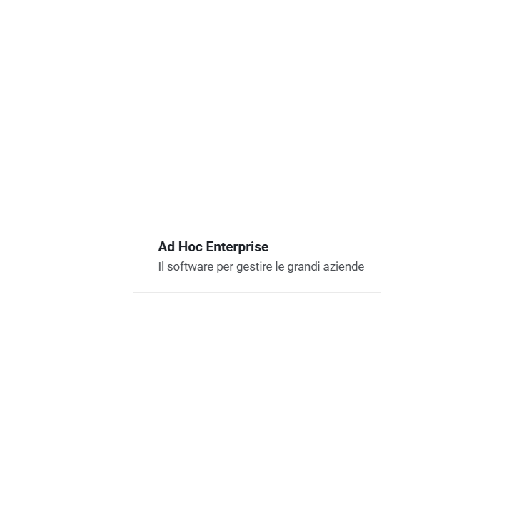 Ad Hoc Enterprise